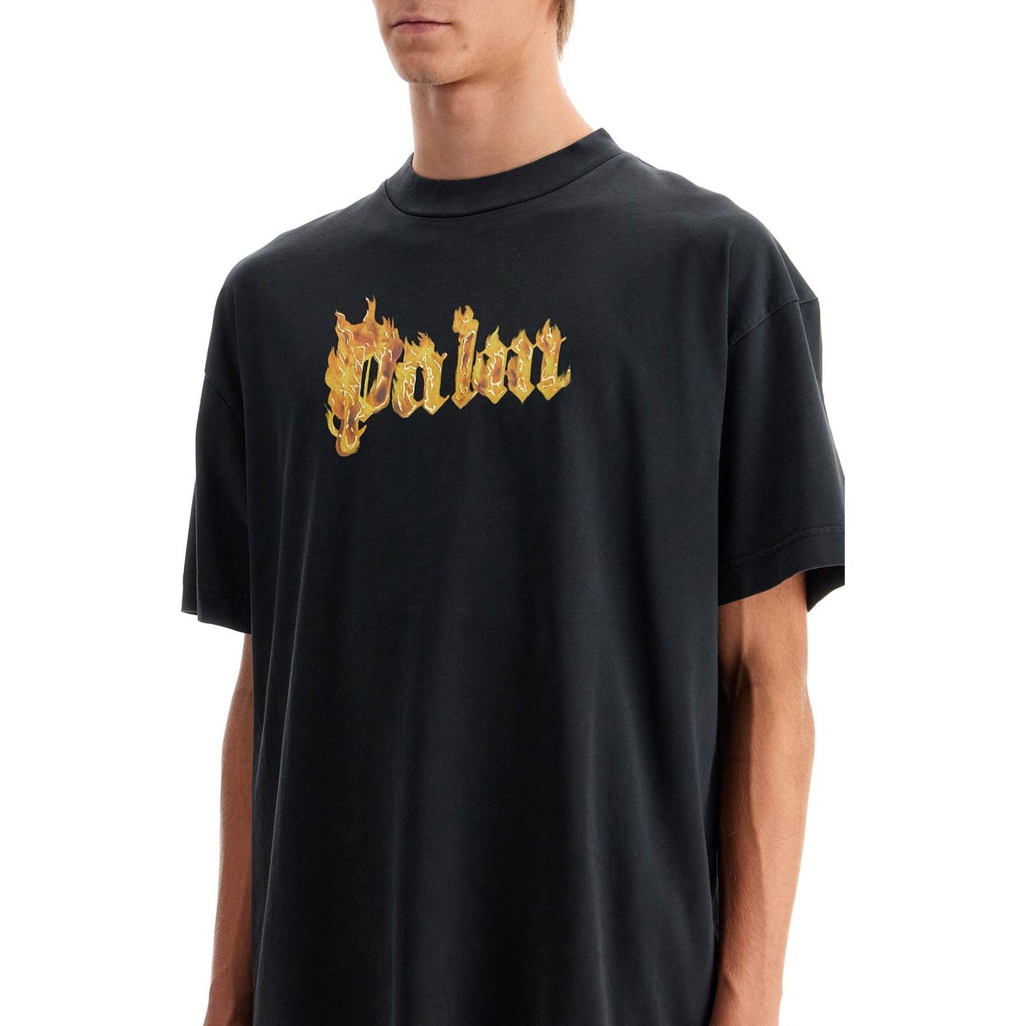 Palm Angels 'burning logo t-shirt Topwear Palm Angels