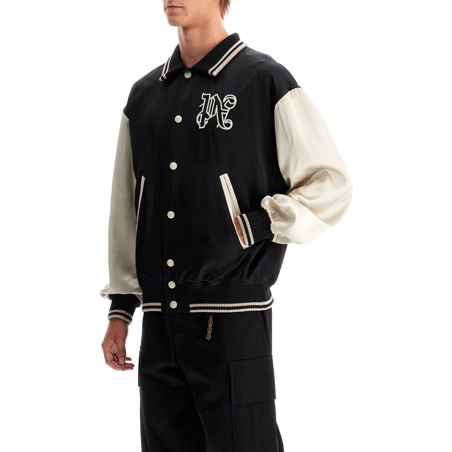 Palm Angels satin varsity jacket for Vests Palm Angels