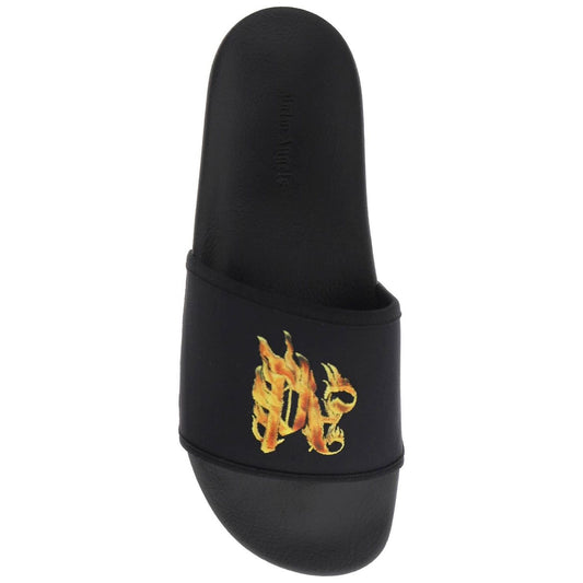 Palm Angels burning monogram slides Sandals Palm Angels