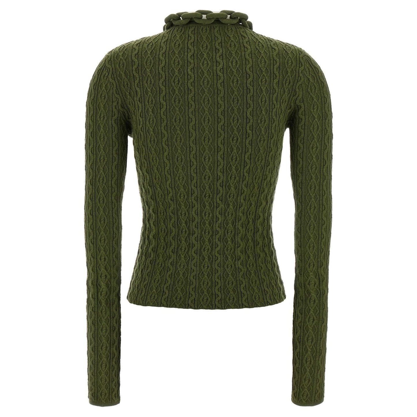 Paco Rabanne Bicolor Wool Cardigan