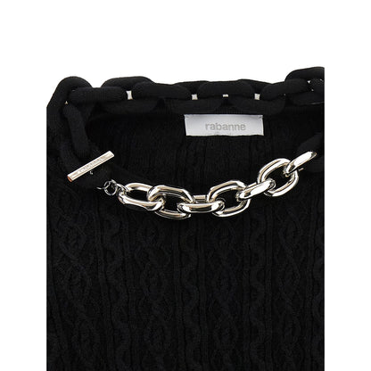 Paco Rabanne Black Wool Cardigan