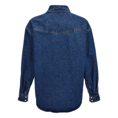 Palm Angels Blue Polyester Denim Jacket