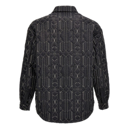 Palm Angels Gray Polyamide Shell Jacket