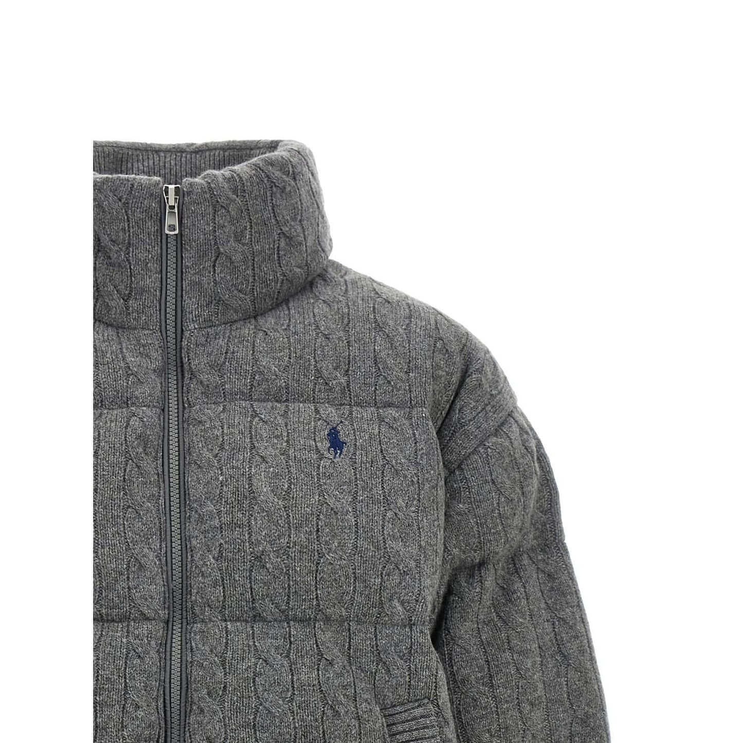 Polo Ralph Lauren Gray Wool Full-Length Jacket