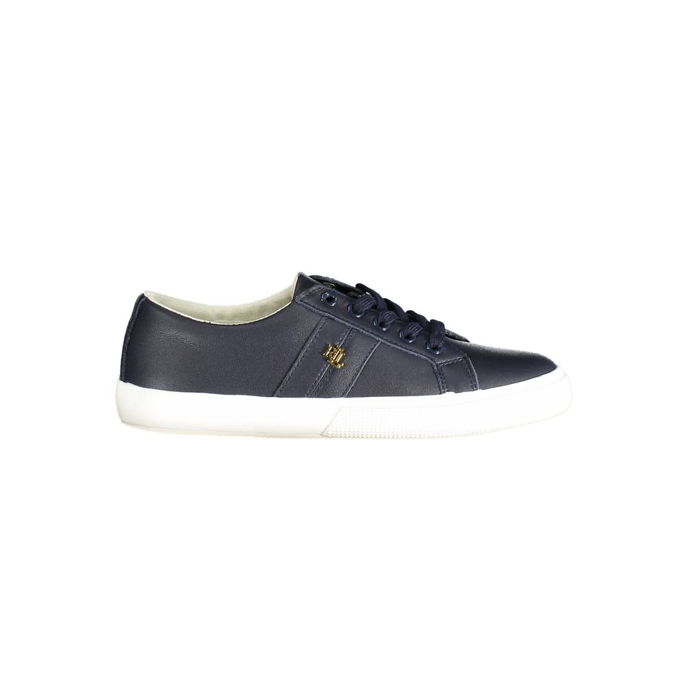 Ralph Lauren Blue Leather Women Sneaker