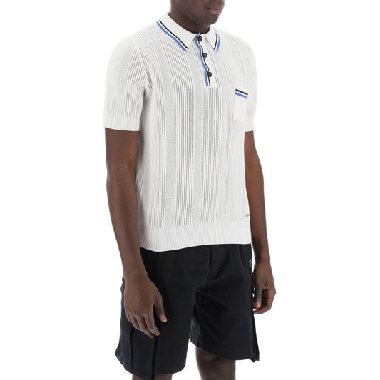 Dsquared2 perforated knit polo shirt Topwear Dsquared2