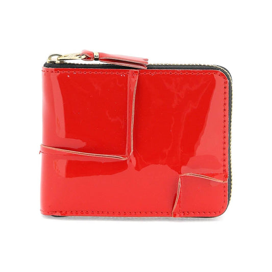 Comme Des Garcons Wallet zip around patent leather wallet with zipper