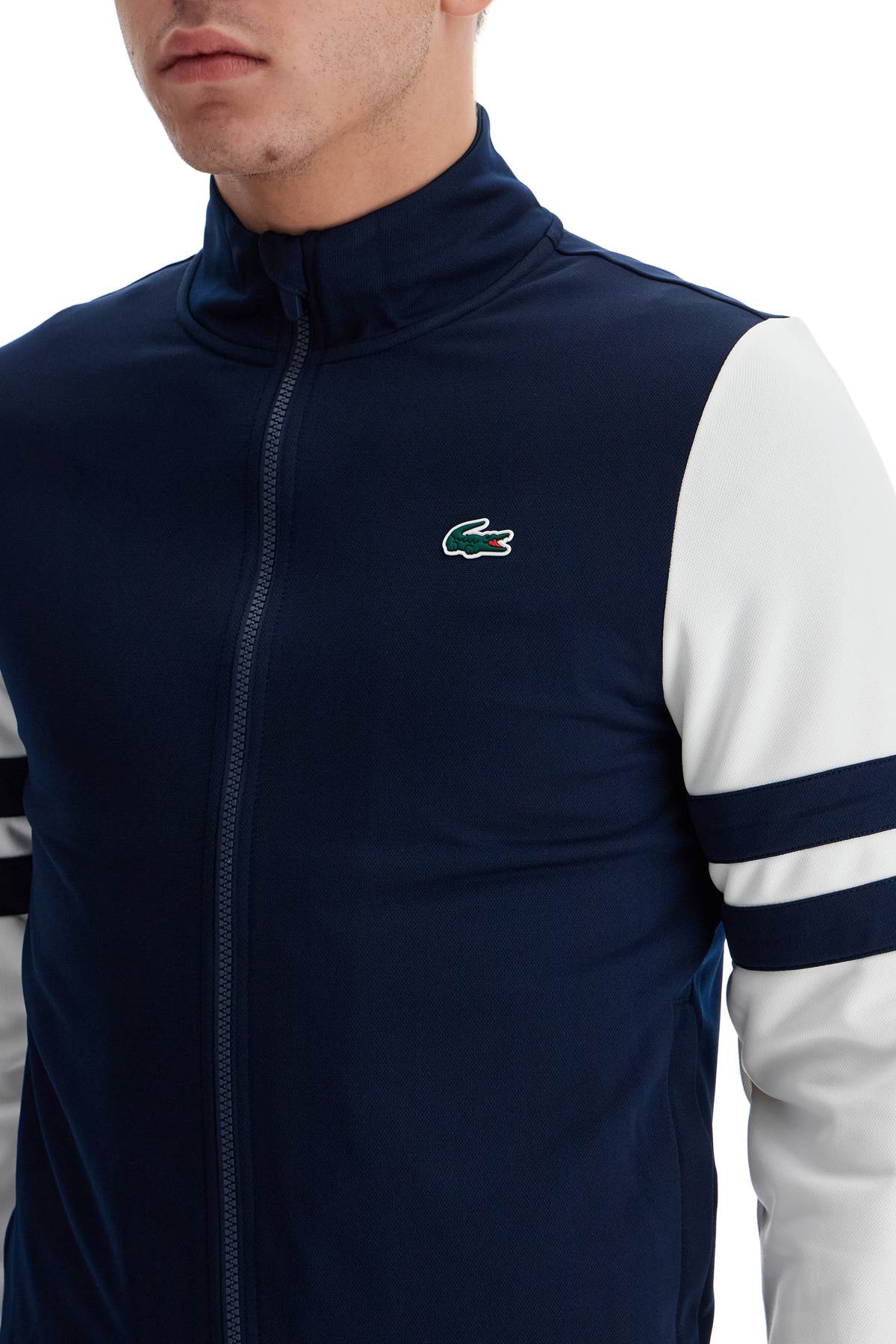 Lacoste full zip sweatshirt with contrasting sleeves Topwear Lacoste