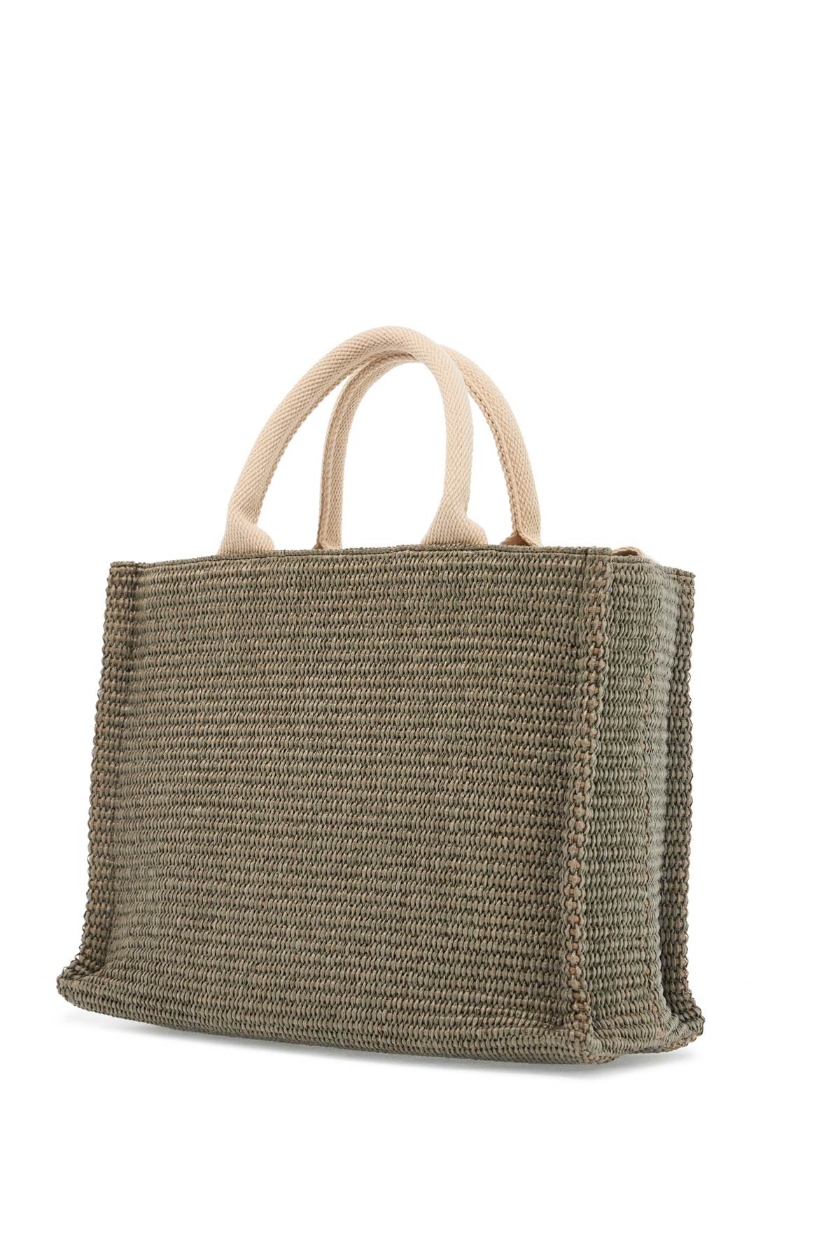 Marni raffia-effect canvas small tote bag Shopper Marni