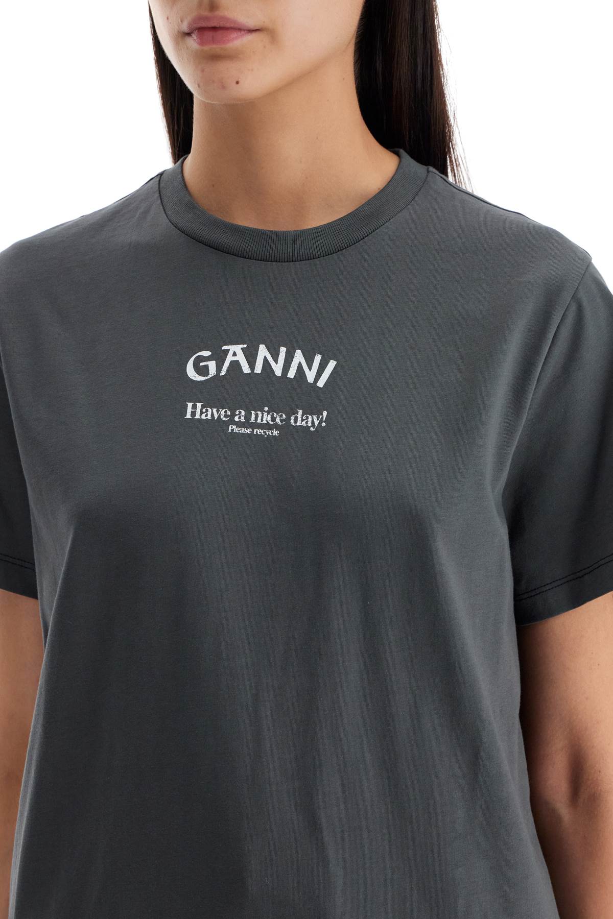 Ganni Ganni printed relaxed fit t-shirt