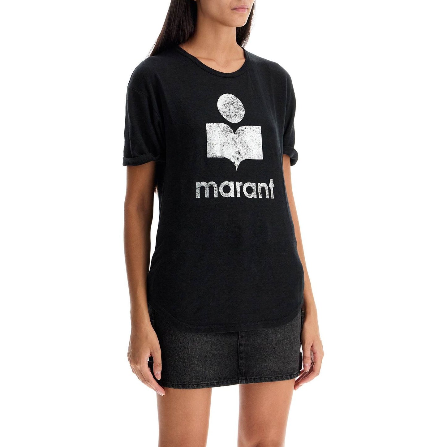 Isabel Marant Etoile koldi t-shirt with flocked logo Topwear Isabel Marant Etoile