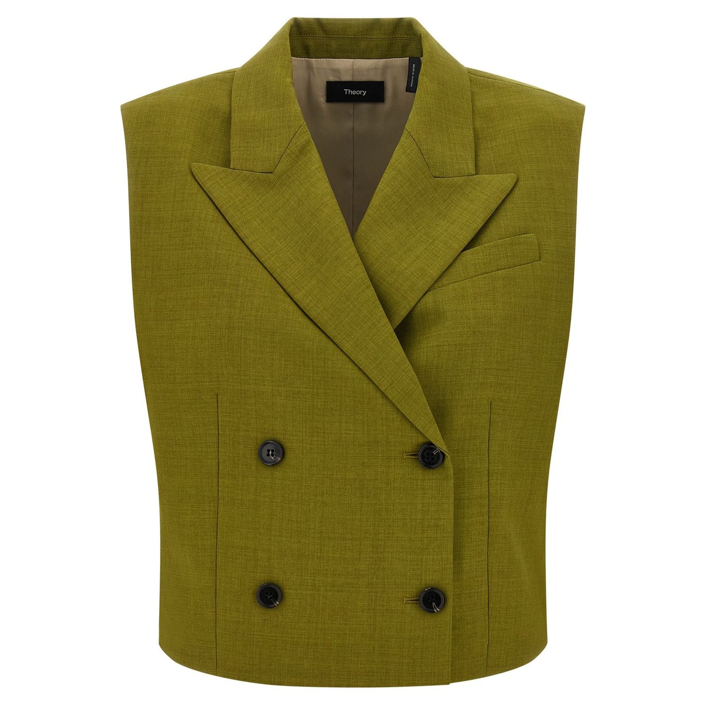 Theory Bicolor Polyester Sleeveless Jacket