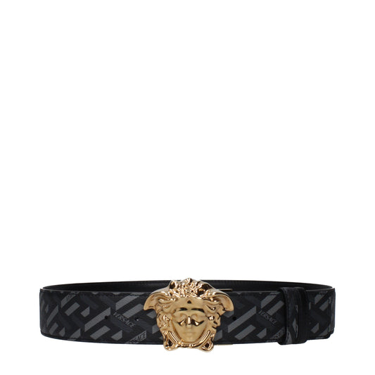 Versace Gray Polyester Regular Belt100 cm / 40 Inches,110 cm / 44 Inches,1728,75667636384,80 cm / 32 Inches,90 cm / 36 Inches,95 cm / 38 Inches,Accessories,Belts - Accessories,Gray,Men,New with tags,Regular Belts - Belts - Accessories,Versace