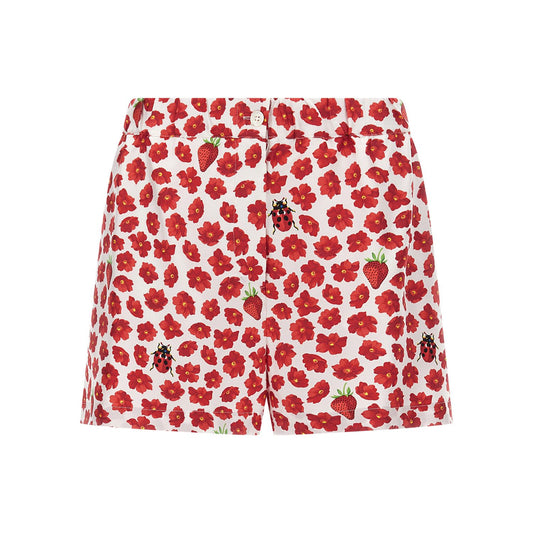 Versace Multicolor Silk Bermuda Shorts