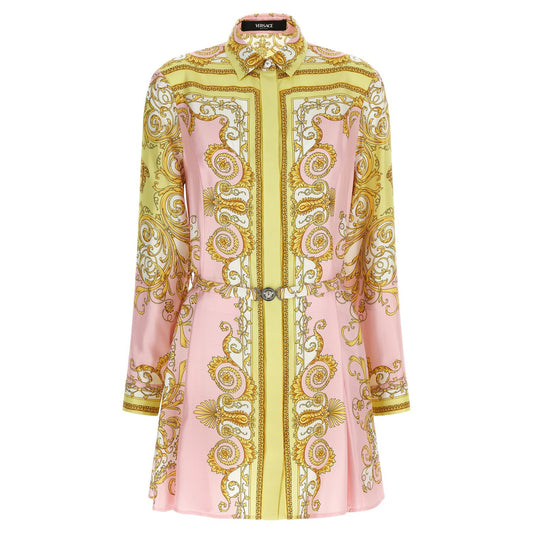 Versace Multicolor Silk Short Dress