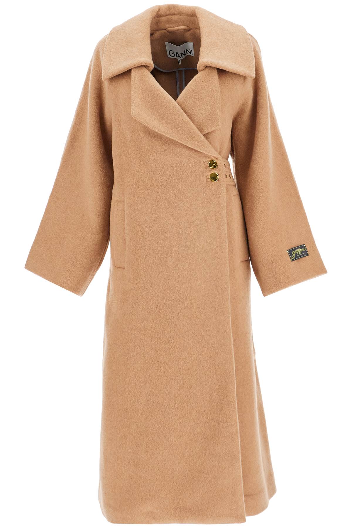 Ganni long recycled wool coat Jackets Ganni