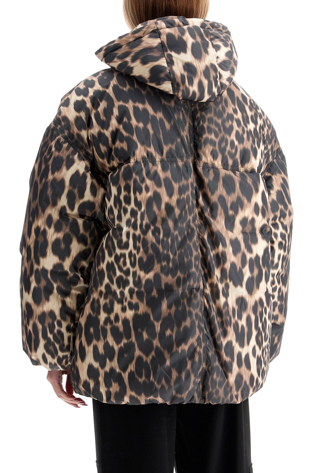 Ganni Ganni leopard print down