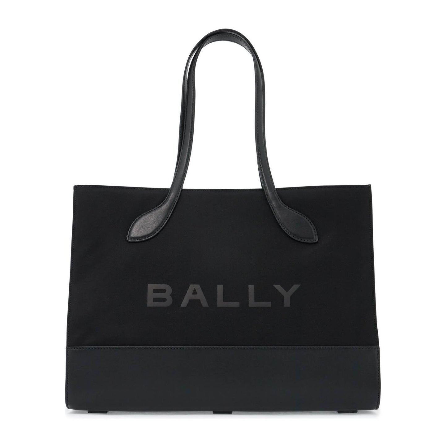 Bally east/west nylon and leather tote bag Shopper Bally