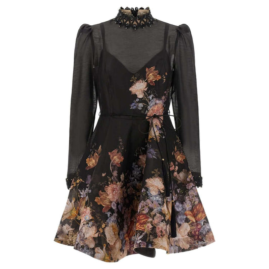 Zimmermann Multicolor Linen Short Dress