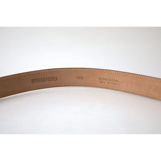 Ermanno Scervino | Black Leather Metal Buckle Cintura Belt | McRichard Designer Brands