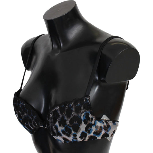 Roberto Cavalli | Black Lace Reggiseno Nylon Bra Underwear | McRichard Designer Brands