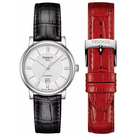 TISSOT Mod. CARSON AUTOMATIC W-DIAMONDS - Special Pack + Extra Strap WATCHES TISSOT